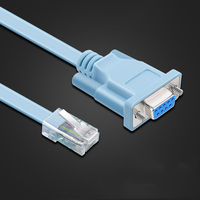 Cable conector DB9 a RJ45, conector d-sub de 9 pines, puerto serial RS232, adaptador Ethernet, router, conector de cable de configuración vga