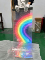 Film LED holographique 3D transparent flexible pour affichage publicitaire