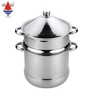 Batterie de cuisine moderne en acier inoxydable poignée en bakélite de grande capacité compatible avec l'induction chauffe-aliments vapeur nouvelle cuisine cuisson - Product Image 3