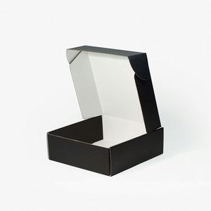 Recyclable <b>Gift</b> Packing Shipping <b>Box</b> Personalised Ecommerce Corrugated A5 Square <b>Black</b> Mailer <b>Box</b> - Product Image 1