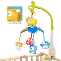 Mobile musical rotatif pour berceau de bébé, jouet suspendu au lit, hochet pour nouveau-né, clochette de lit pour l'éveil et le développement