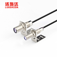Capteur laser diffuse M12 M18, petit spot de 2 mm, réglable 20-200/30-300/50-500 mm (réglable), interrupteur photoélectrique laser en laiton IP65