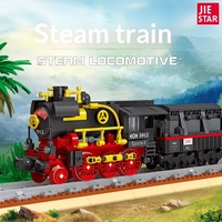 59001-20TH10 Locomotive à vapeur en plastique ABS, train de simulation, ensemble de blocs de construction créatifs éducatifs à assembler soi-même pour enfants
