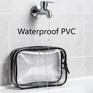 Borsa da Viaggio per Organizzare Articoli da Toeletta, Pochette Impermeabile per <span class=keywords><strong>Trucchi</strong></span>, Borsa da Toilette Femminile Portatile <span class=keywords><strong>Trasparente</strong></span> con Cerniera in PVC - Product Image 6