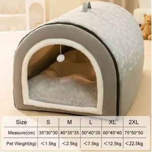 Abnehmbares Haustierbett Gemütliches Haustiernest für Kleine und Mittlere Hunde Katzen Winter Warmes Hundeschlafbett Komfortables Tierhaus Haustierzubehör - Product Image 6
