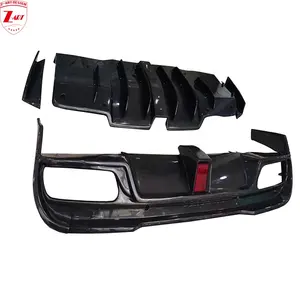 Z-ART 2015-2021 Sợi Carbon Phía Sau Cằm Cho Benz C63 Sedan Sợi Carbon Phía Sau Bumper Trim Cho W205 C63 IMP Phía Sau Gió Spoiler