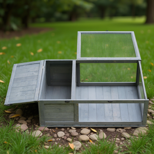 Cage pour reptiles en bois, intérieur/extérieur, pour tortues, lézards, geckos, durable, rectangulaire, simple, toutes saisons - Product Image 2