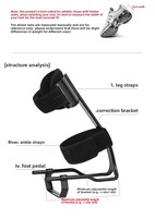 Attelle externe pour pied tombant - AFO orthopédique pour rééducation post-AVC, hémiplégie, sans retrait de chaussures, légère, respirante, en nylon