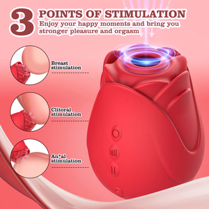 Offre spéciale : Appareils de masturbation féminine de luxe rechargeables par USB, photos de masturbation féminine rouge - Product Image 1