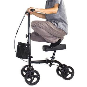 אור משקל ניתן להיגוי הברך קטנוע עם סל מתקפל 4-רגליים הברך ווקר עבור אנשים להשבית ניידות איידס - Product Image 6