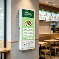 Kiosque en libre-service de 21,5 pouces avec écran tactile 10 points, compatible Windows et Android, pour supermarchés, restaurants, solutions de paiement pour la vente au détail