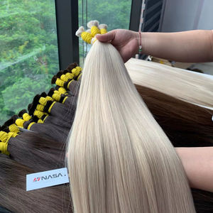 ผมต่อสีบลอนด์อ่อนปริมาณมากทำจากวัตถุดิบเวียดนาม - Product Image 1