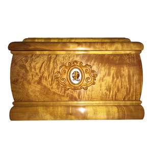 Urne en bois massif de style chinois, branche acide brun foncé Nanmu à bordure dorée, marque Jiajiuhui, pour hommes et femmes, boîte de longévité, directement de l'usine - Product Image 1