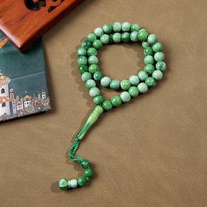 Yüksek kaliteli müslüman damla sıradan orijinal reçine kehribar tespih - Product Image 4