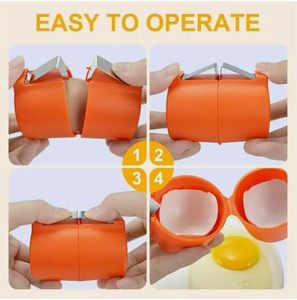 Nouvel Outil Manuel en Plastique 3 Pièces pour Casser les Œufs, Séparateur de Coquille, Éplucheur, Découpeur, Ouvre-coquille d'œuf pour Œufs Cuits et Crus - Product Image 4