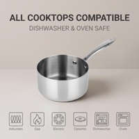Casserole à lait multicouche en acier inoxydable tri-couches, petite casserole pour cuisinière à induction, ustensiles de cuisine professionnels pour restaurants, ODM