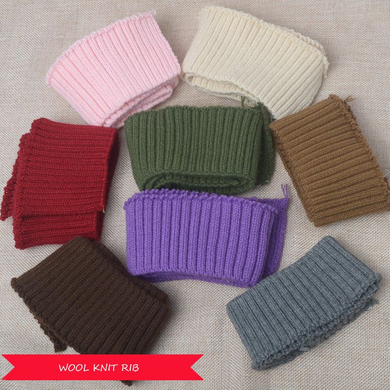 Трикотажное трикотажное Ребристое декольте манжеты подол куртка свитер одежда аксессуары ткань