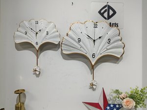 40X34Cm Nhà Sản Xuất Trắng Lông Hình Đồng Hồ Treo Tường Với Con Lắc Đồng Hồ Trang Trí Nội Thất Văn Phòng Quà Tặng Đồng Hồ Dropshipping 2025 Ddp - Product Image 6