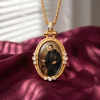 Collier pendentif fait main San Pedro Claver, Saint Pierre Claver, patron des esclaves, amulette de Confirmation catholique colombienne, cadeau