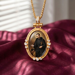 Collar con Colgante Hecho a Mano de San Pedro <span class=keywords><strong>Claver</strong></span>, Patrón de los Esclavos, Amuleto Católico Colombiano para Confirmación, Regalo - Product Image 1