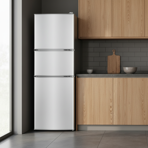 Холодильник из нержавеющей стали с тремя дверцами, ручным размораживанием, объемом 72 л, класс энергоэффективности А, для дома и отелей, прямые поставки с завода - Product Image 4