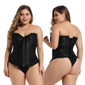 Clessidra Body Shaper 8 colori disponibili Gothic Jacquard Sexy Bustier Overbust corsetto per le donne