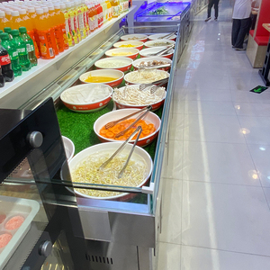 Công suất lớn tủ đông bằng thép không gỉ tủ trưng bày tự phục vụ Thiết bị làm lạnh bàn mở cho nhà hàng - Product Image 3