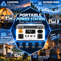 Station d'alimentation portable EYUN 314Ah LiFePO4, sortie AC 300W 500W 1000W, charge solaire, alimentation de secours pour la maison, camping-car, camping