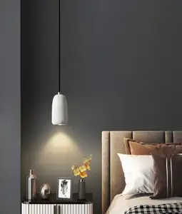 Lampu gantung dekoratif desain klasik kontemporer, gaya tetesan air Sederhana marmer kamar tidur samping tempat tidur