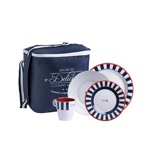 Set di servizio in porcellana verde orientale ecologico da 16 pezzi per 4 persone classico europeo classico europeo completo da vacanza - Product Image 1