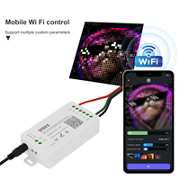 Controlador LED Direccionable WiFi Art-Net SPI SP801E DC5-24V WS2812B SK6811 WS2811 de 4 Canales para Tiras de Luz Pixel Programables con APP