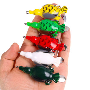 12,6G nuevo agua superior forma de pato suave señuelo de pesca ojos 3D simulación flotante cebos artificiales bajo - Product Image 2