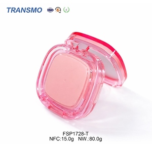 Stylish Round Recycle-Friendly Refill Makeup Powder <b>Box</b> Built-In Mirror ABS Cosmetic Carrier - Product Image 5