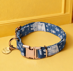 Collier pour chien et chat en coton de qualité supérieure taille M, doux, durable, confortable, élégant, design moderne, réglable, personnalisé - Product Image 1