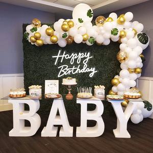 Enseigne lumineuse LED personnalisable « Happy Birthday » avec « Good Vibes Only » – Écologique pour entreprises et hôpitaux - Product Image 2