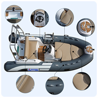 HAOHAI Certifié CE RIB390CL Bateau pneumatique rigide de 3,9 m pour le sport nautique |   PVC Hypalon Double V-deep Léger