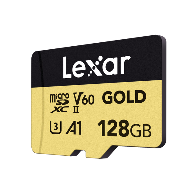 Lexar Professional GOLD 128GB 256GB UHS-II Micro TF SDXC C10 U3 V60 A1 4K UHD Memory Card for Drones Camera
