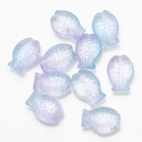 Perles de verre de poisson 10X14MM, pendentif en cristal transparent, perles en forme de poisson de carpe pour la fabrication de bijoux