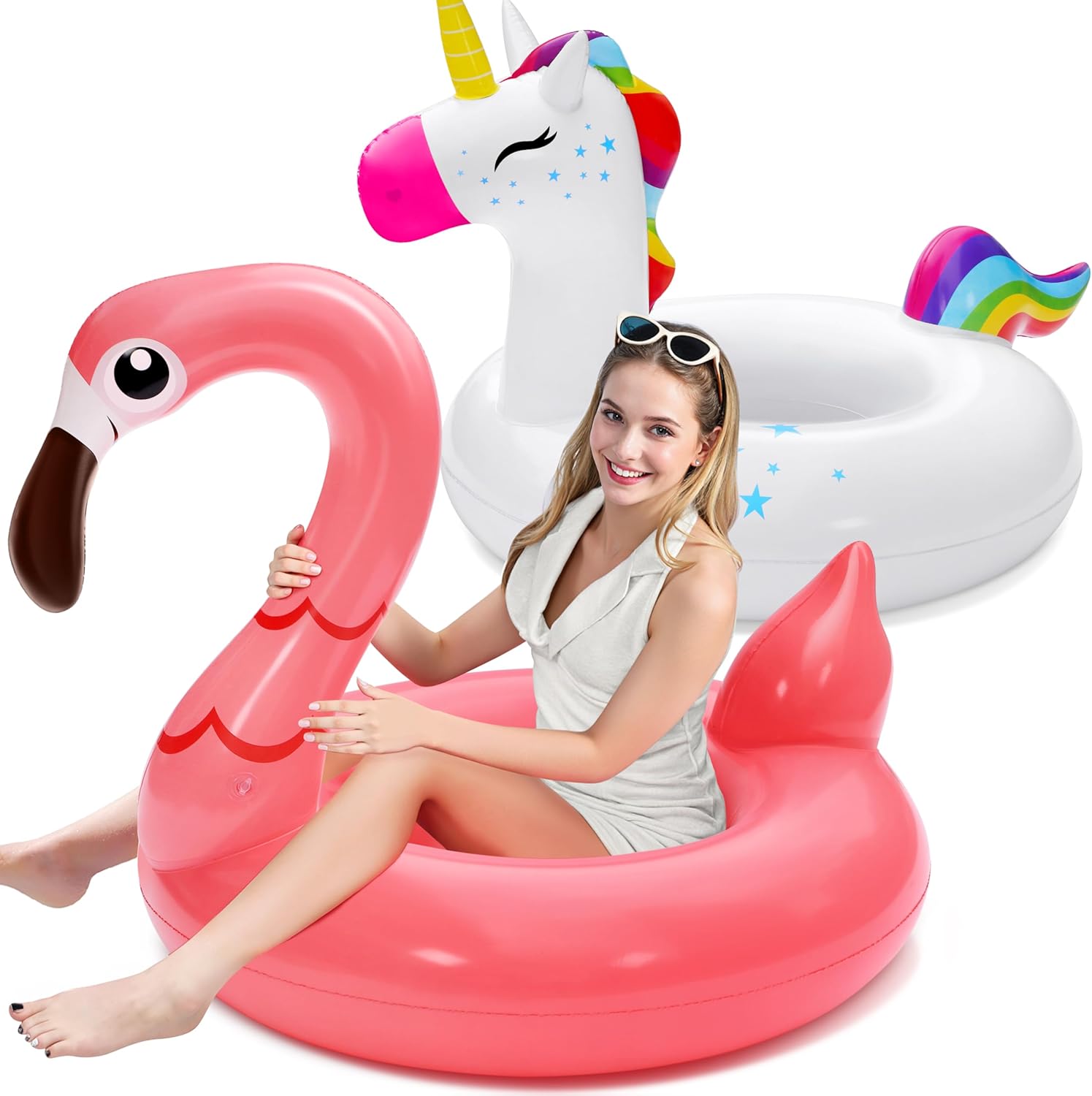 modelo 3d Flotador inflable para piscina con forma de ballena, color