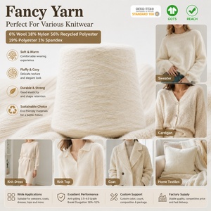 Fornitore Premium di Filati di <span class=keywords><strong>Lana</strong></span> 1/4.2NM, Filato Fantasia a Pelo Lungo, Morbido e Soffice, Misto Alpaca per Maglieria di Alta Gamma, Vendita all'Ingrosso - Product Image 4