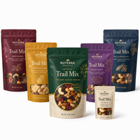 Sachet personnalisé imprimé pour biscuits aux pépites de chocolat, à soufflet latéral, en kraft, refermable avec fermeture éclair, sans BPA, pour emballage de biscuits, pochette verticale