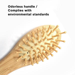 Peine de Pelo Iónico de Bambú Premium, Portátil, para el Cuidado del Cabello, Masaje, Peine Compacto para Uso Doméstico sin Daños - Product Image 5