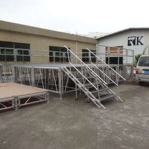 4x4ft retractable <b>stage</b> <b>platform</b> height adjustable portable trade show <b>stage</b> - Product Image 3