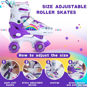 SeeMore - <span class=keywords><strong>Patines</strong></span> de 4 Ruedas con Luces LED de Colores Ajustables <span class=keywords><strong>para</strong></span> Deportes al Aire Libre - Product Image 6