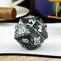 Dés polyédriques géants personnalisés en alliage de zinc de 33 mm pour jeux de rôle DND
