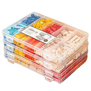 Đồ chơi giáo dục trẻ em Hộp đựng đồ bằng nhựa để bàn Khối xây dựng hạt nhỏ Các bộ phận lắp ráp Trong suốt - Product Image 1