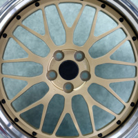 Rueda de Aleación Forjada Personalizada de 2 Piezas y 18 Pulgadas en Dorado y Plateado para Autos de Pasajeros Serie F30 3 4 5 M2 M3 M4 E46 F15 F30 F20 E46 VW Camry