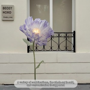 Trang trí trưng bày hoa mẫu đơn mới với sự im lặng mở và đóng hoa lụa hướng dẫn đường hoa lụa màu gradient - Product Image 2