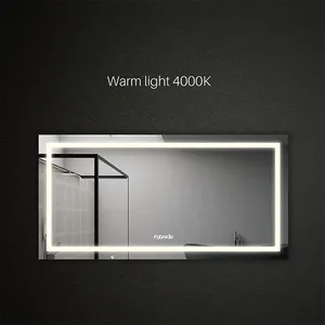 Dimmable Maquillage Miroir LED Capteur Tactile Lumière Mur monté Hôtel Smart Miroir