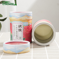 Tube en papier kraft alimentaire recyclable hermétique pour thé, avec couvercle facile à ouvrir, impression invisible, tailles personnalisées pour le thé - Vente en gros